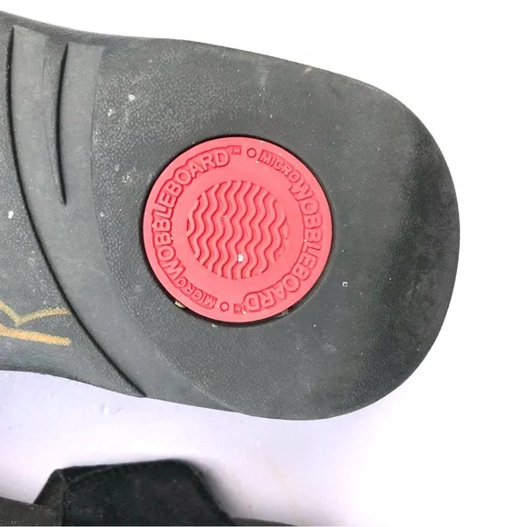 Fitflop Black Suede Thong Sandals Studs Rhinestones Sz 5 - Picture 7 of 7